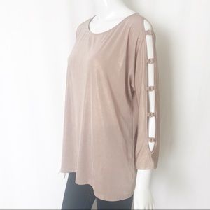 Chico’s Travelers Ladder Sleeve Shimmer Tunic